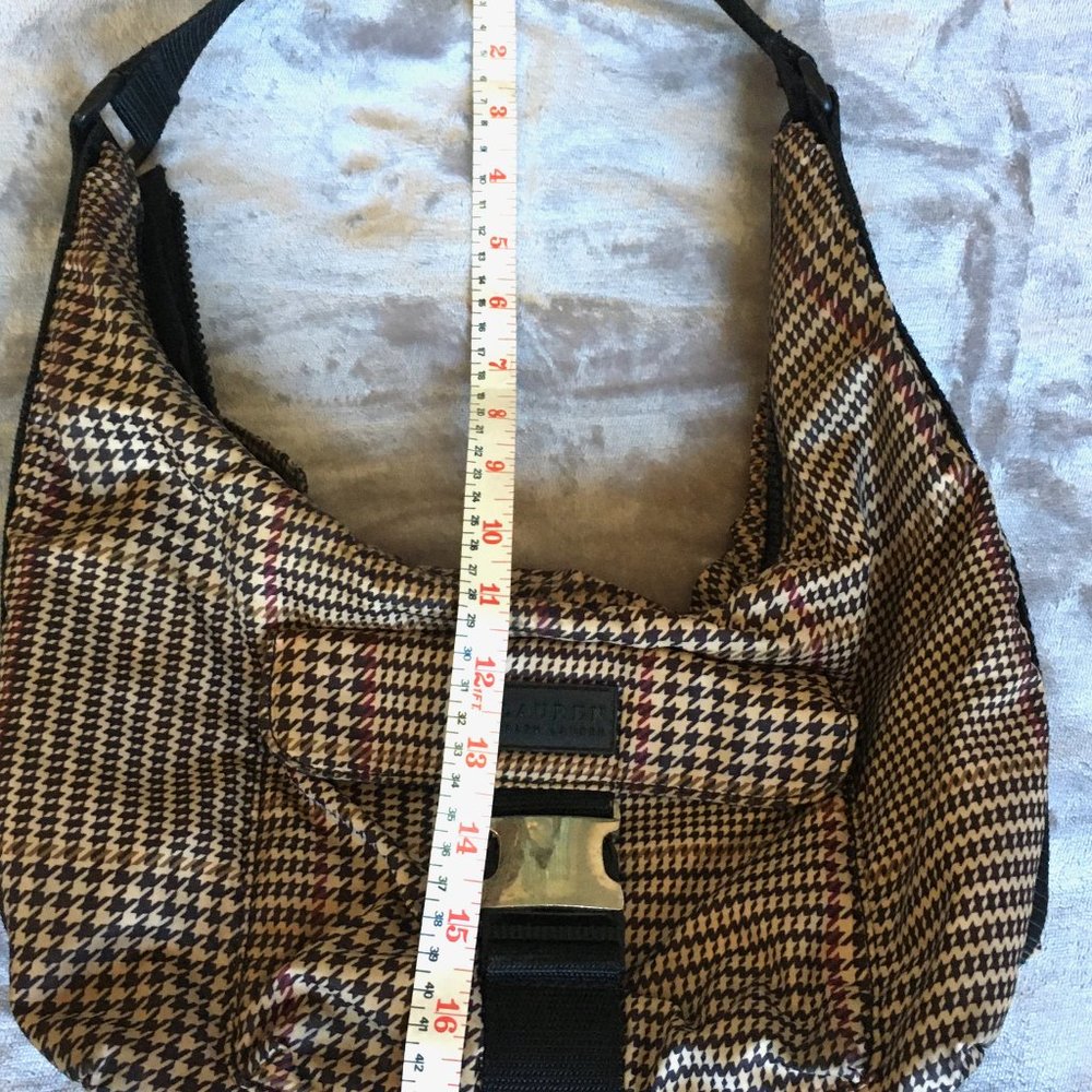 Ralph Lauren Plaid houndstooth shoulder bag - lightweight travel friendly fall - Picture 3 of 9